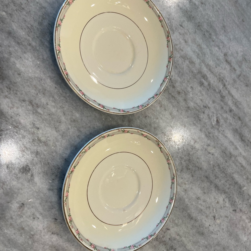 Set of two saucers by Taylor Smith Taylor.